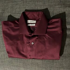 Burgundy Mens Dress Shirt